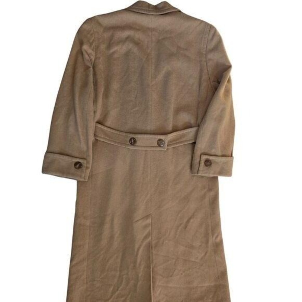Vtg 60s Camel Hair Double Breasted Womens L Coat Old Money - Picture 3 of 16